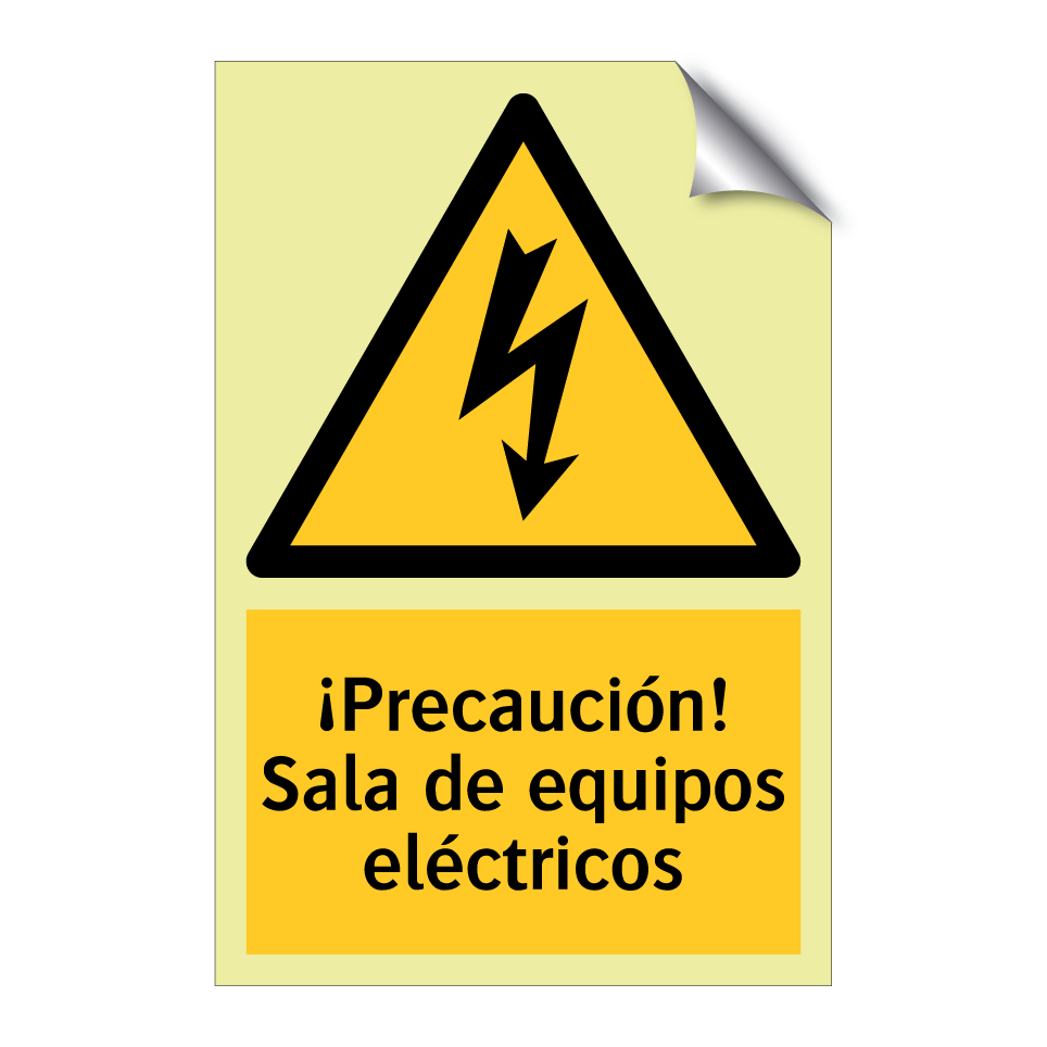¡Precaución! Sala de equipos eléctricos