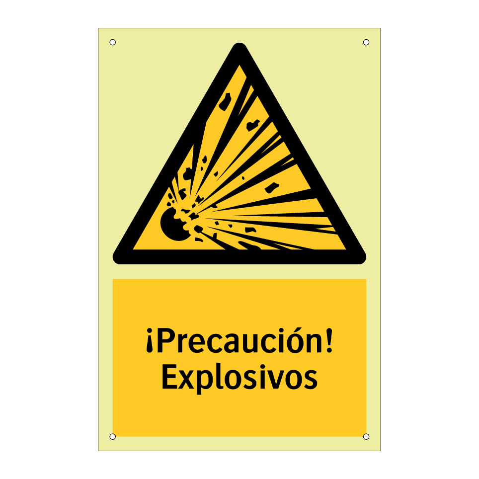 ¡Precaución! Explosivos