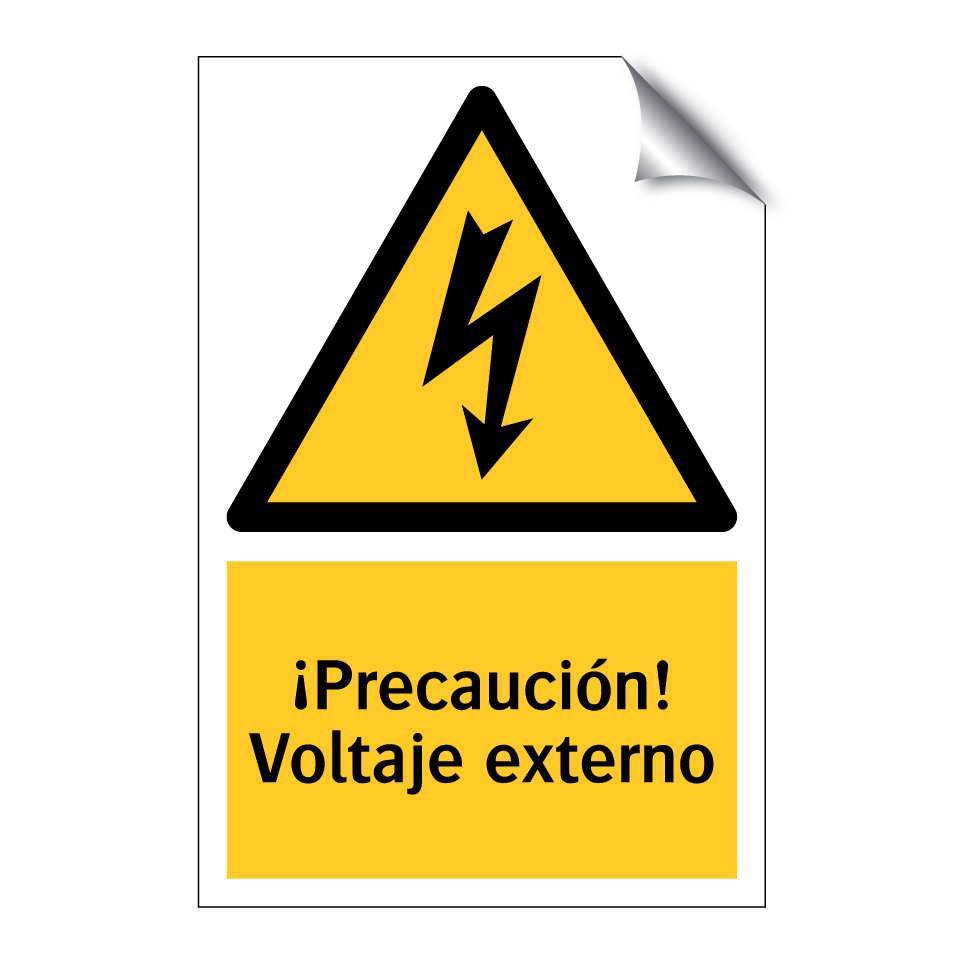 ¡Precaución! Voltaje externo