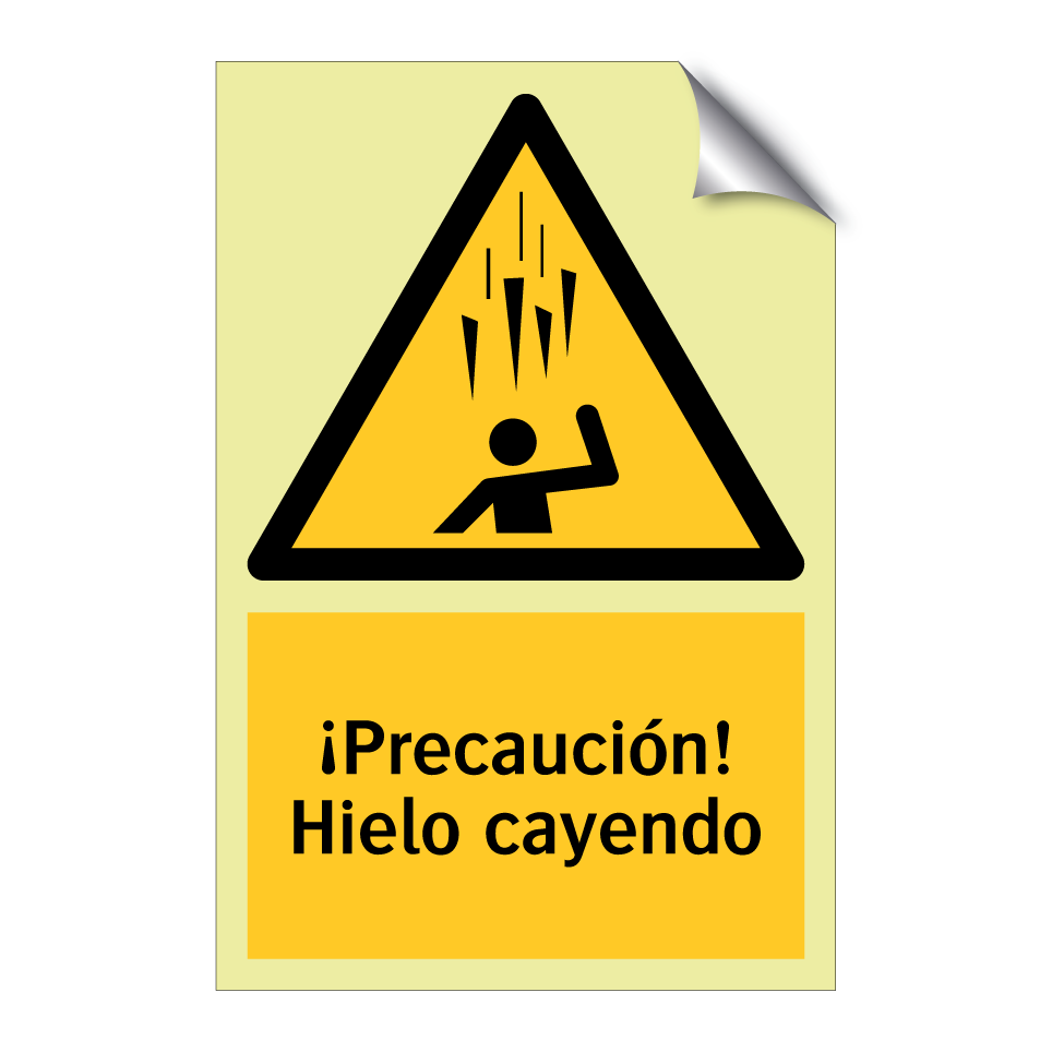 ¡Precaución! Hielo cayendo