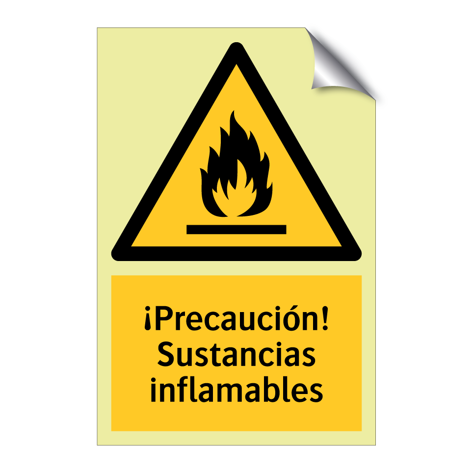 ¡Precaución! Sustancias inflamables