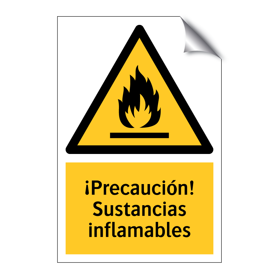 ¡Precaución! Sustancias inflamables