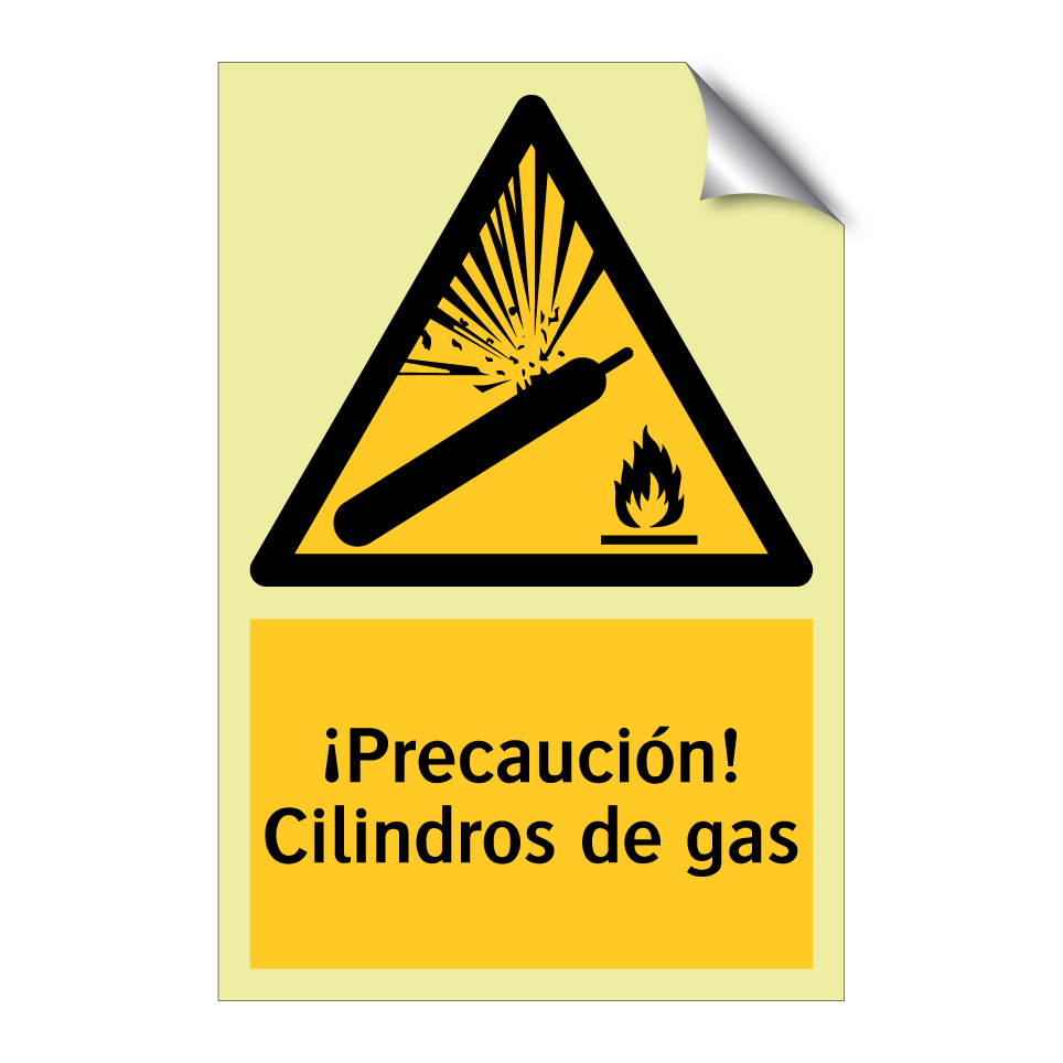 ¡Precaución! Cilindros de gas