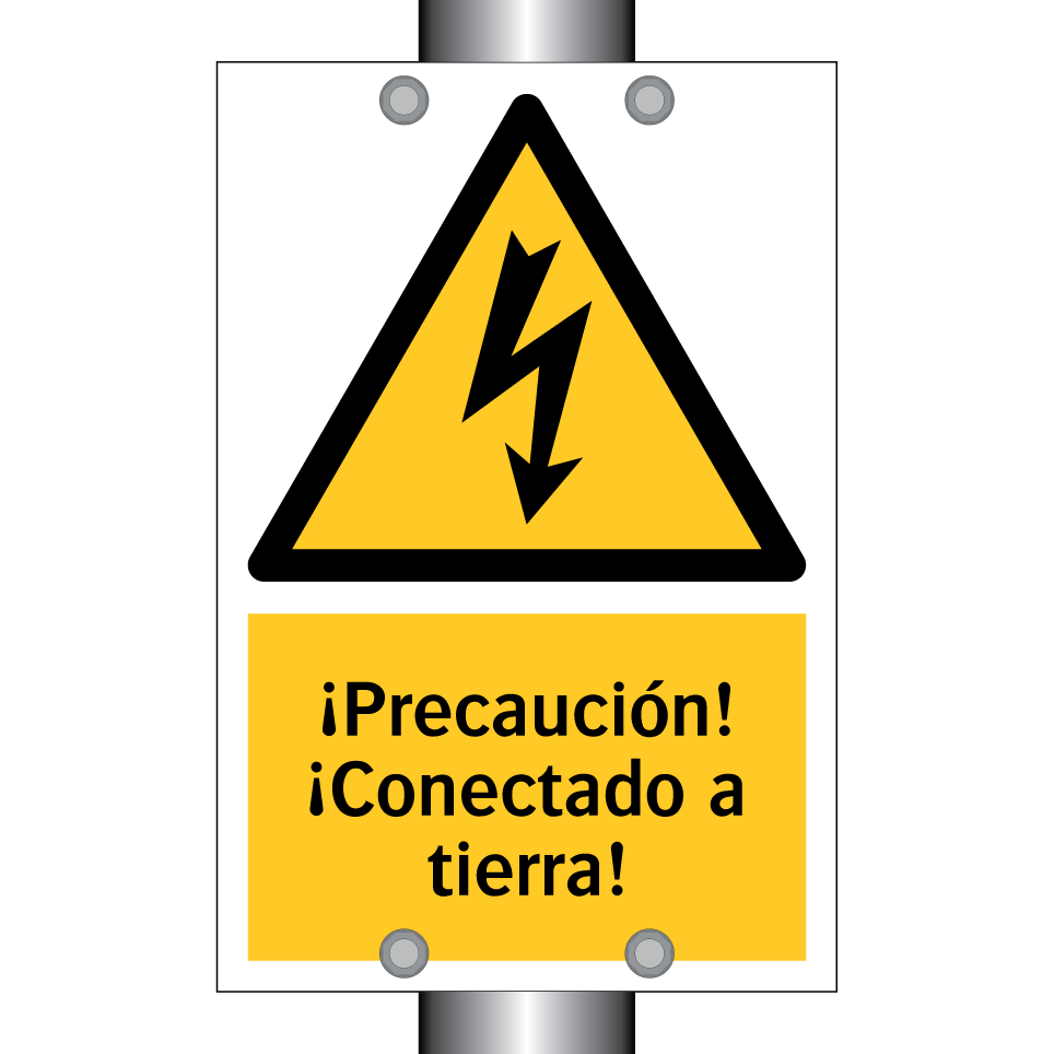 ¡Precaución! ¡Conectado a tierra!