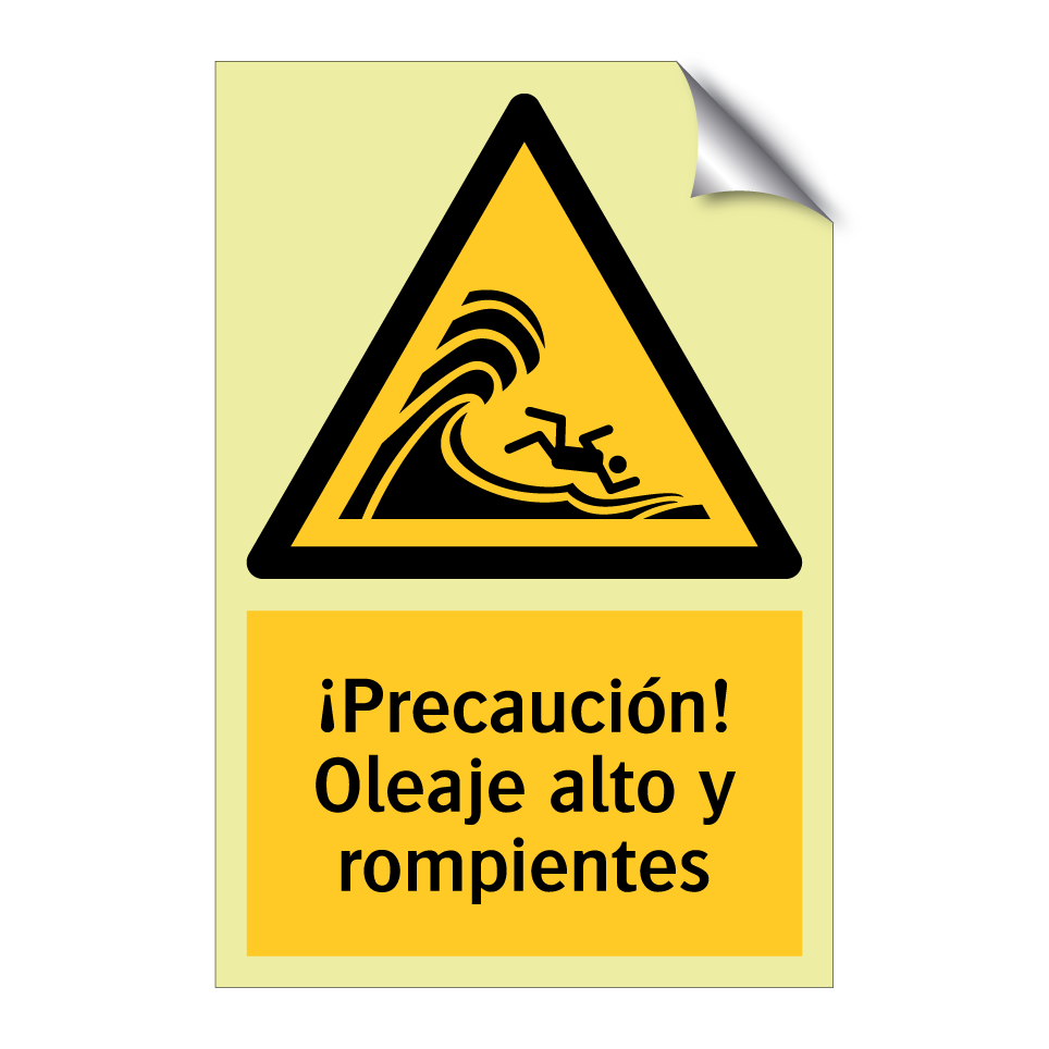 ¡Precaución! Oleaje alto y rompientes