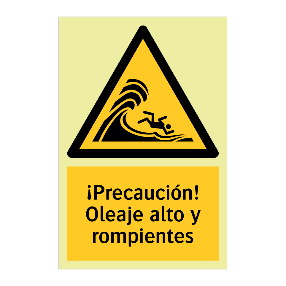 ¡Precaución! Oleaje alto y rompientes
