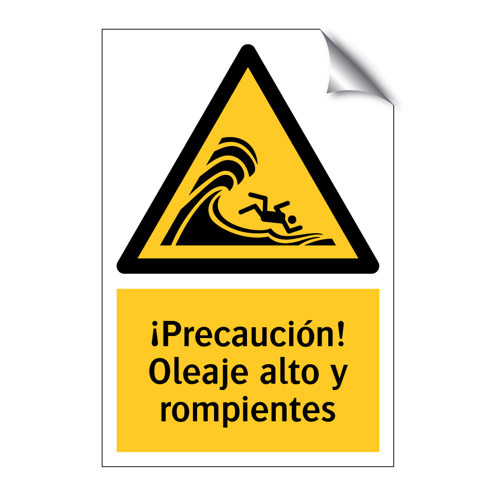 ¡Precaución! Oleaje alto y rompientes