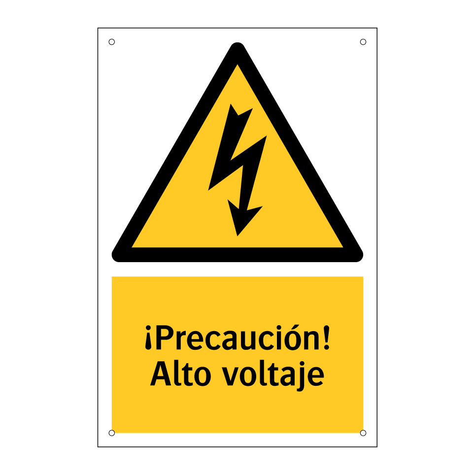 ¡Precaución! Alto voltaje