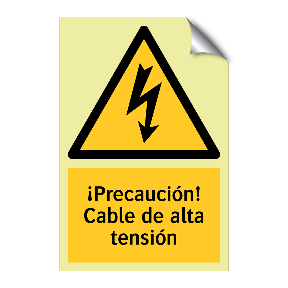 ¡Precaución! Cable de alta tensión