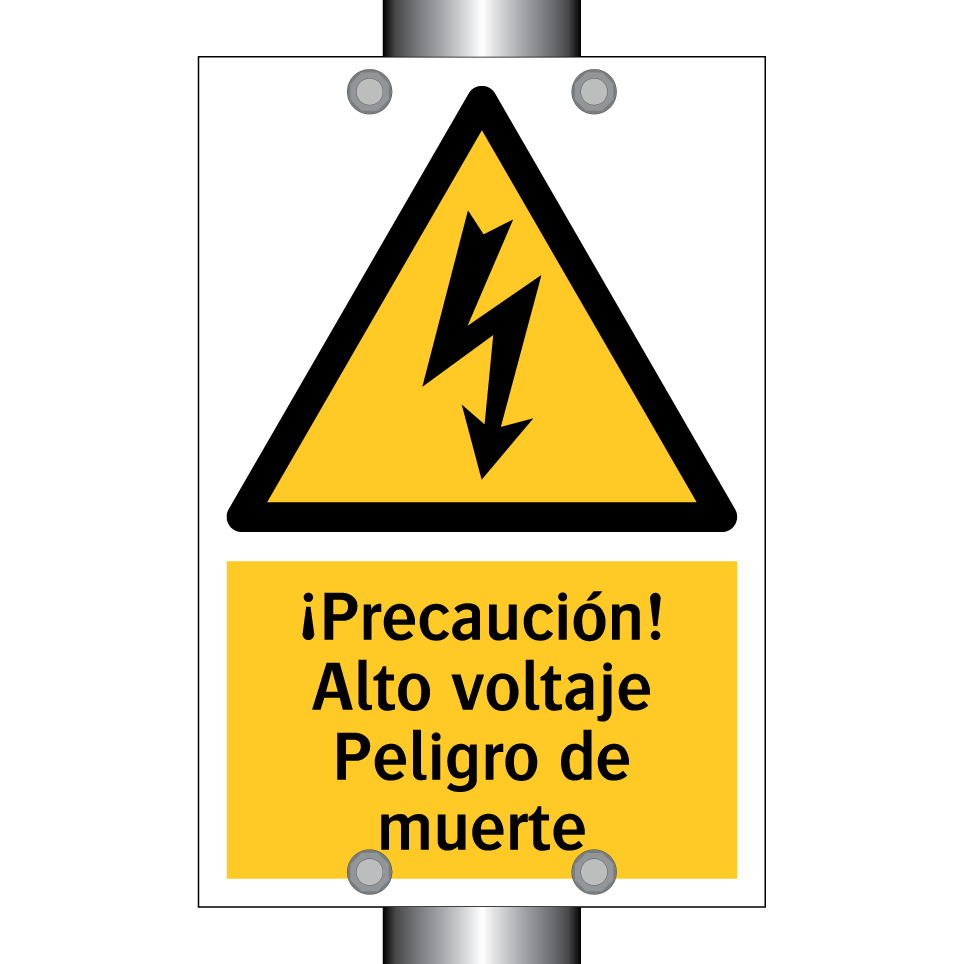 ¡Precaución! Alto voltaje Peligro de muerte
