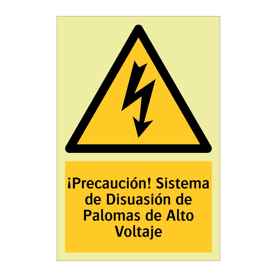 ¡Precaución! Sistema de Disuasión de Palomas de Alto Voltaje