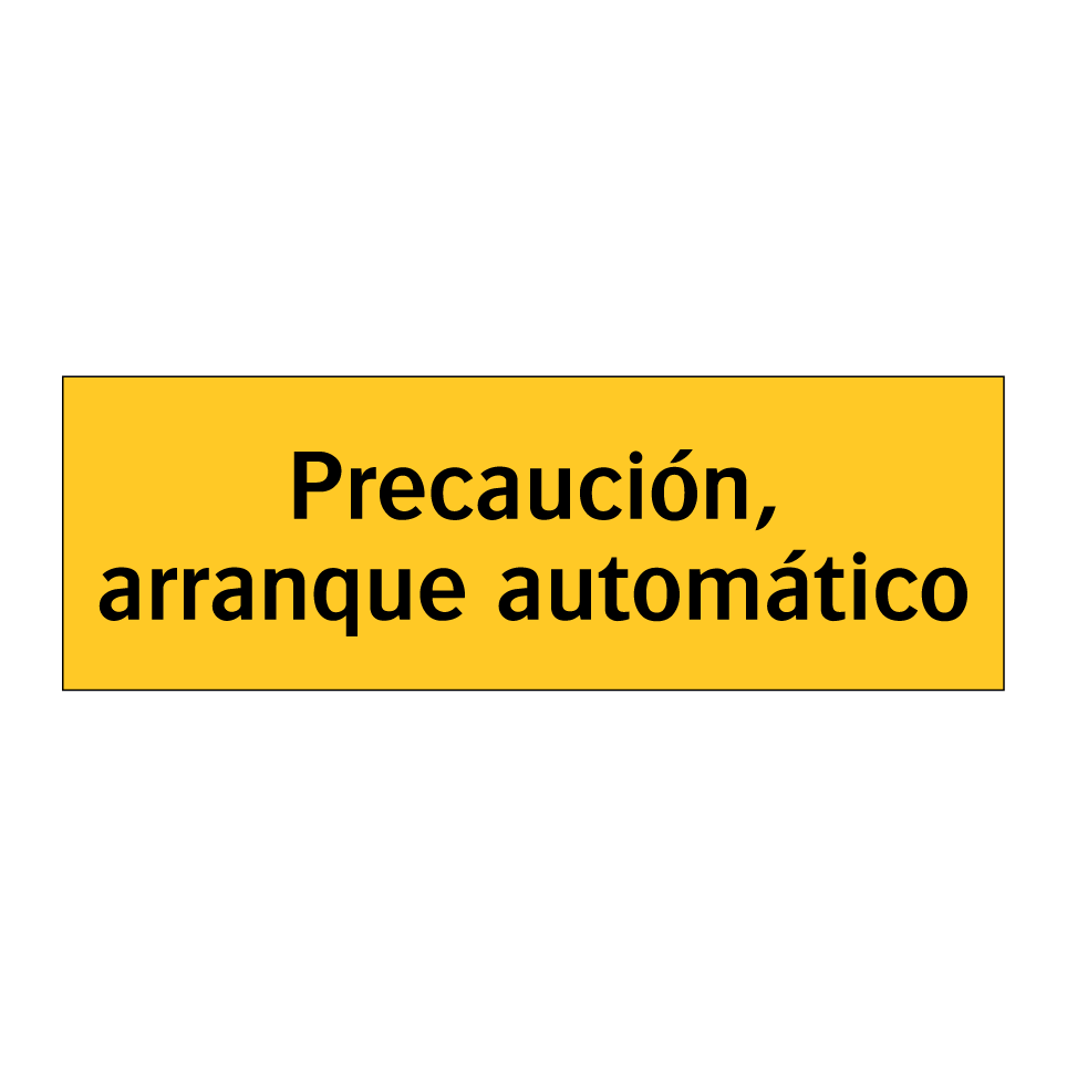 Precaución, arranque automático