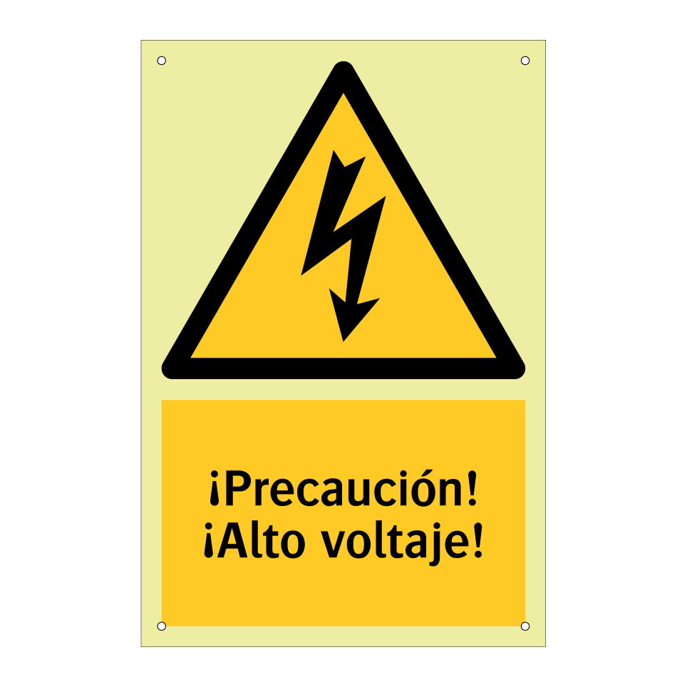 ¡Precaución! ¡Alto voltaje!