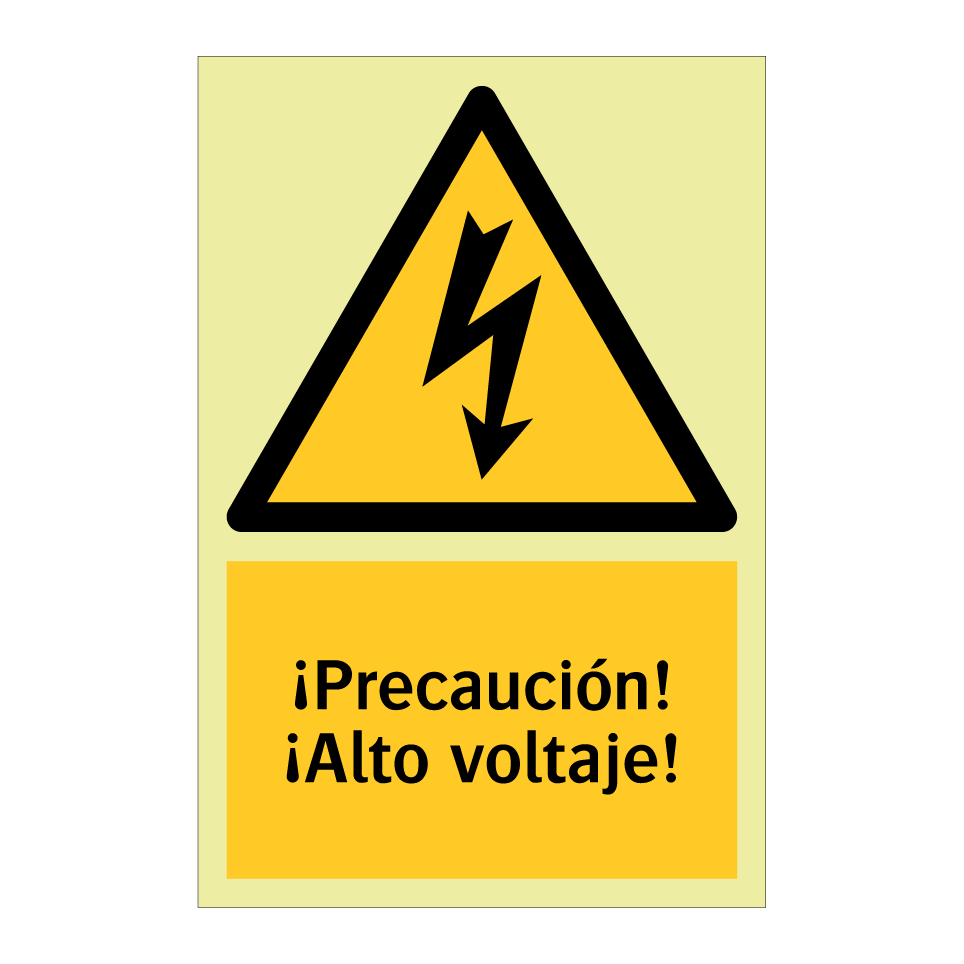 ¡Precaución! ¡Alto voltaje!