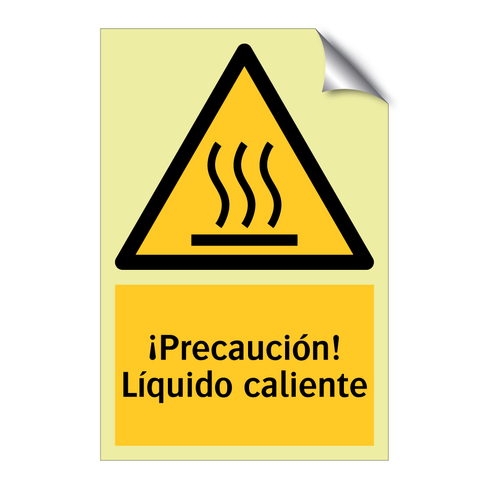 ¡Precaución! Líquido caliente