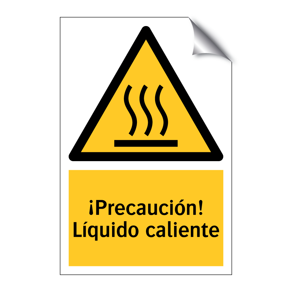 ¡Precaución! Líquido caliente