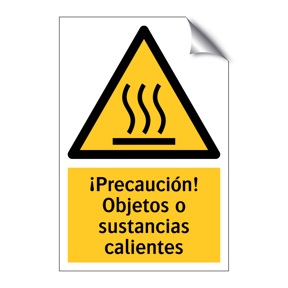¡Precaución! Objetos o sustancias calientes