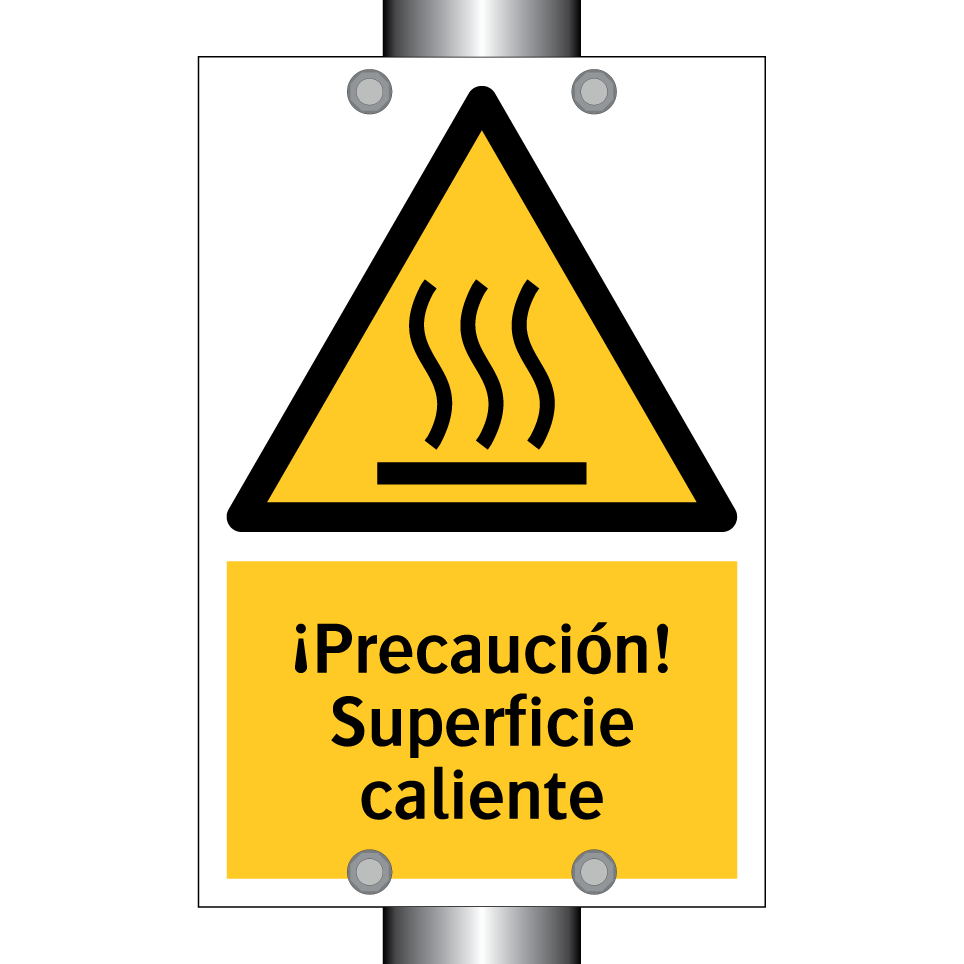 ¡Precaución! Superficie caliente