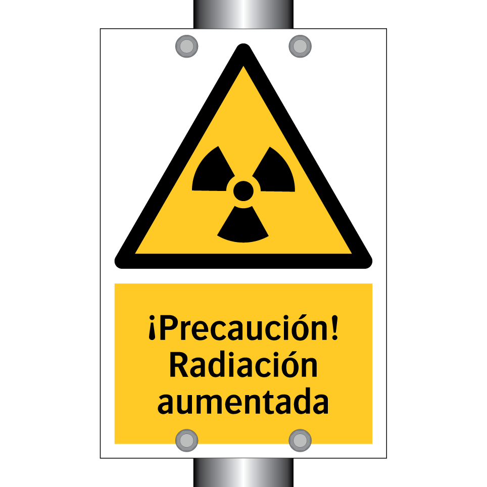 ¡Precaución! Radiación aumentada