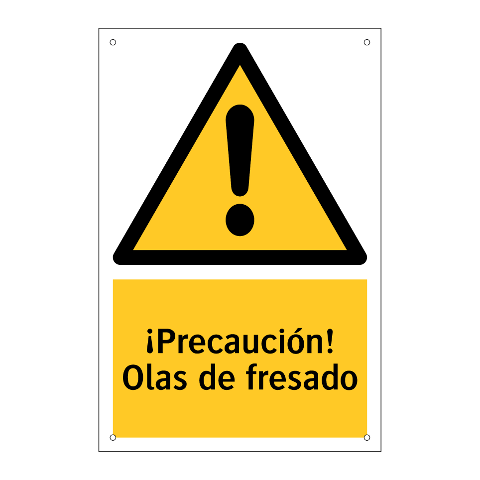 ¡Precaución! Olas de fresado