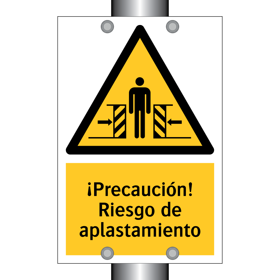 ¡Precaución! Riesgo de aplastamiento