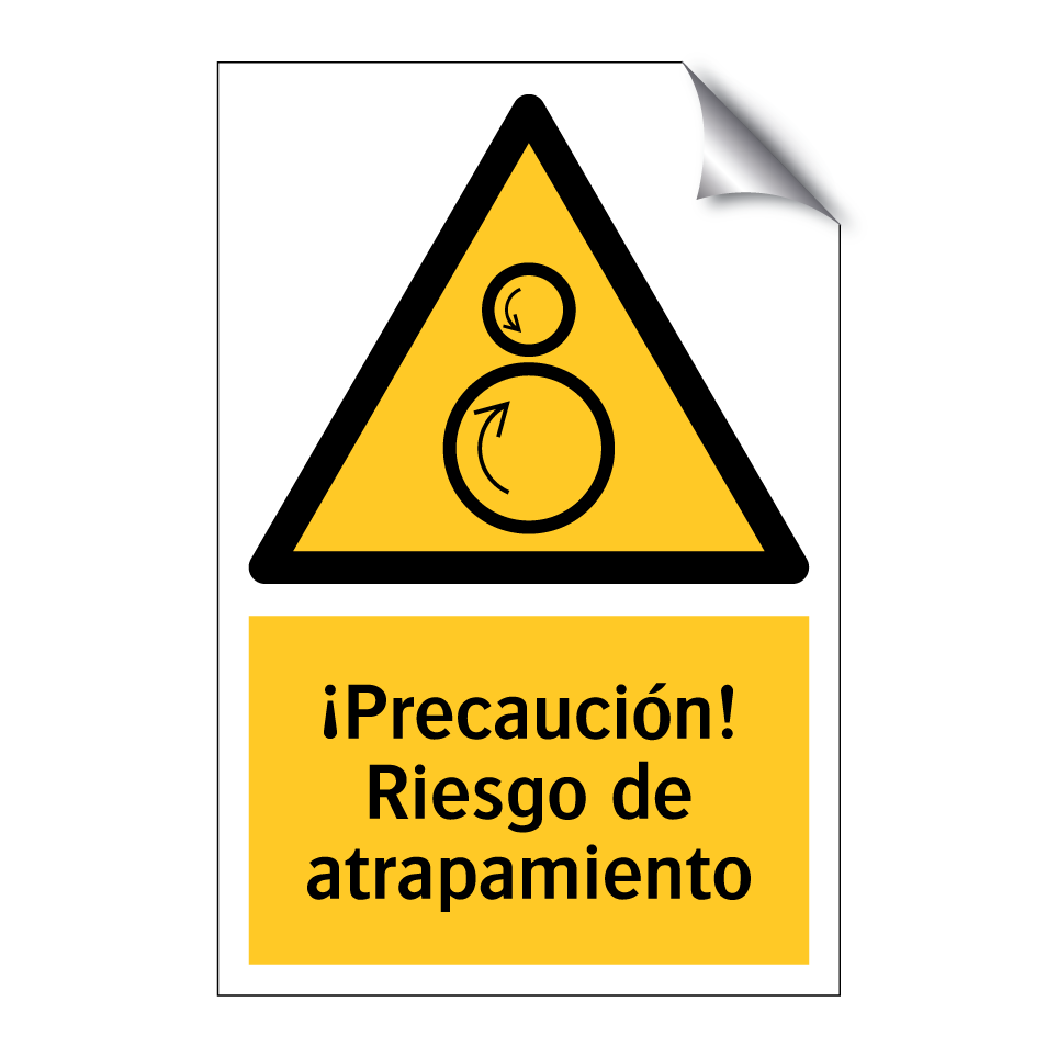 ¡Precaución! Riesgo de atrapamiento