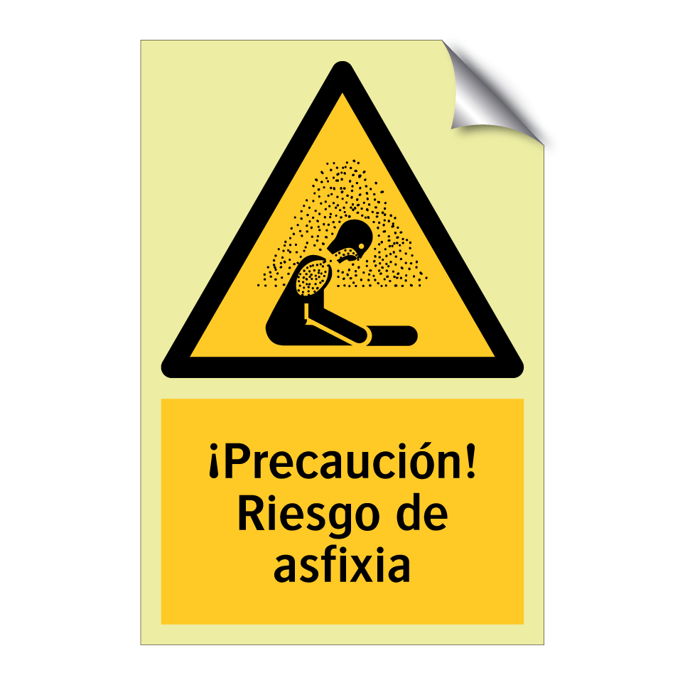¡Precaución! Riesgo de asfixia