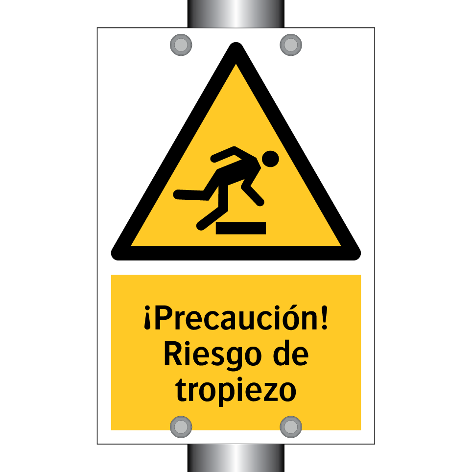 ¡Precaución! Riesgo de tropiezo