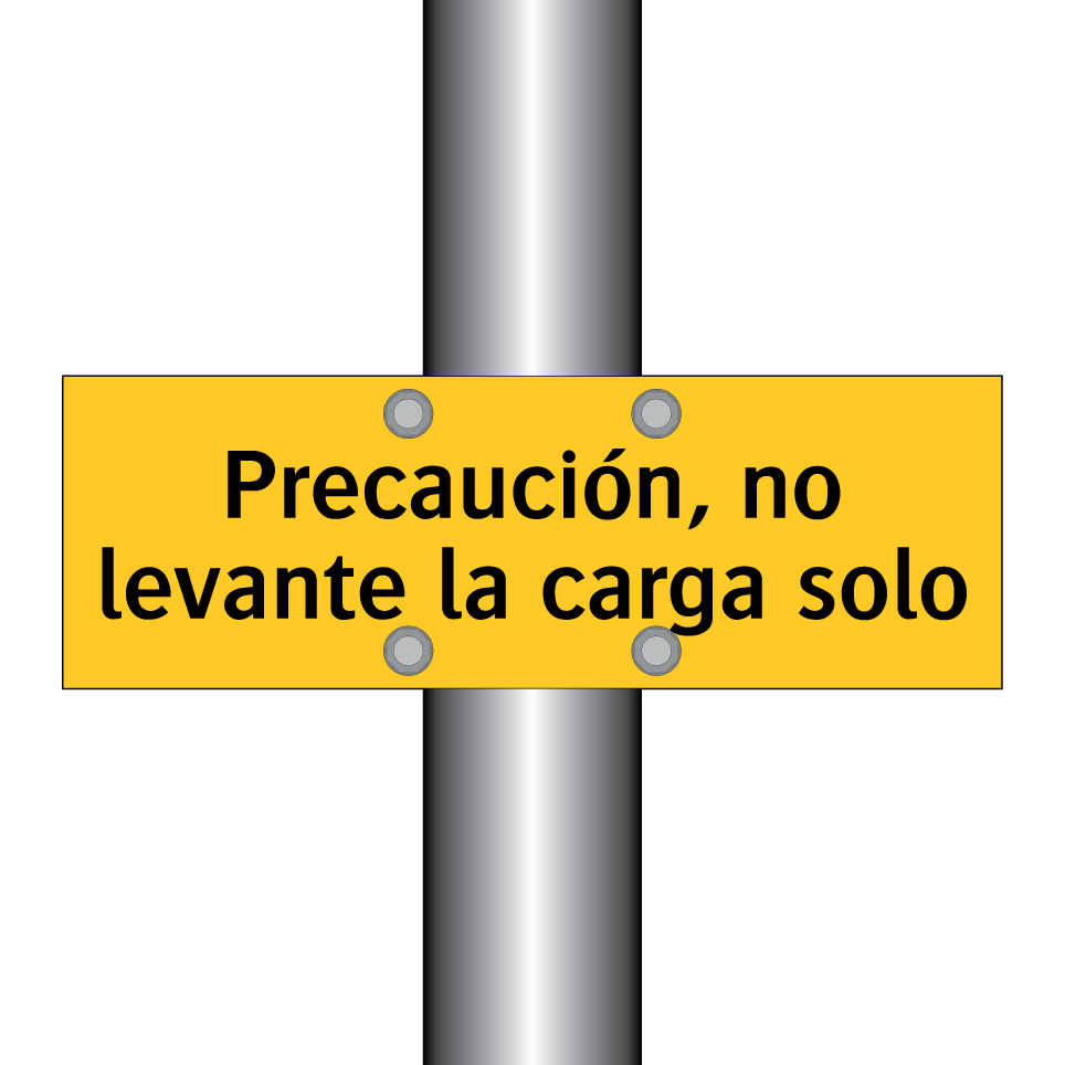 Precaución, no levante la carga solo