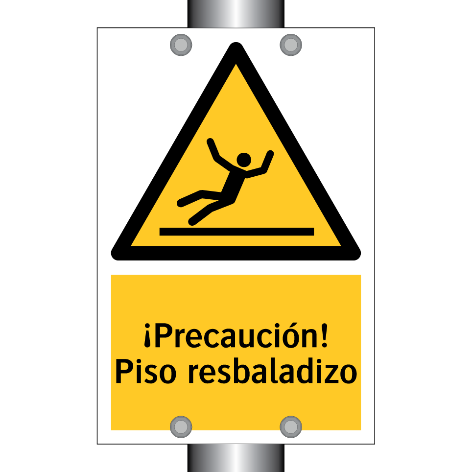 ¡Precaución! Piso resbaladizo