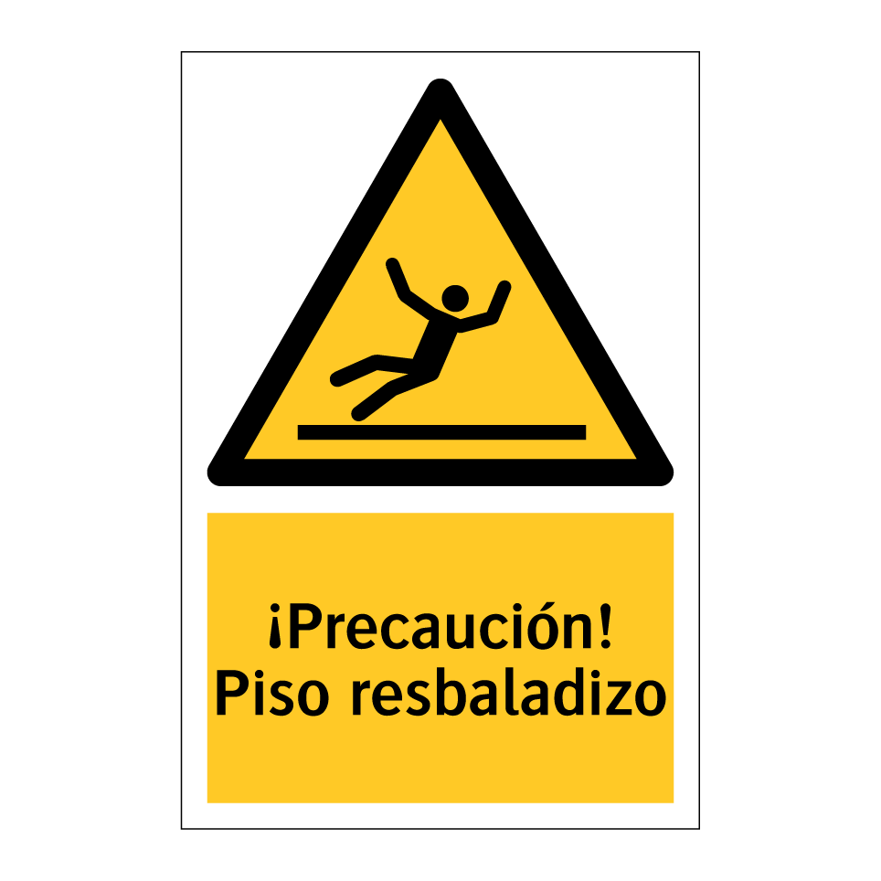 ¡Precaución! Piso resbaladizo