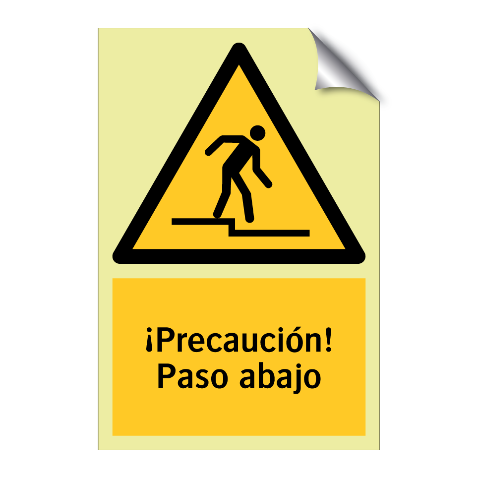 ¡Precaución! Paso abajo