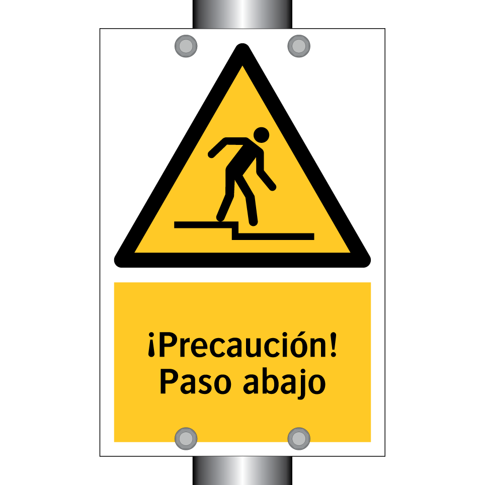 ¡Precaución! Paso abajo