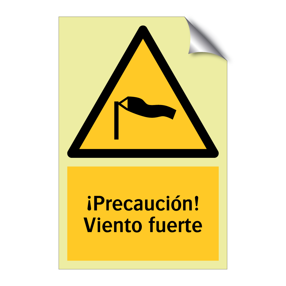 ¡Precaución! Viento fuerte