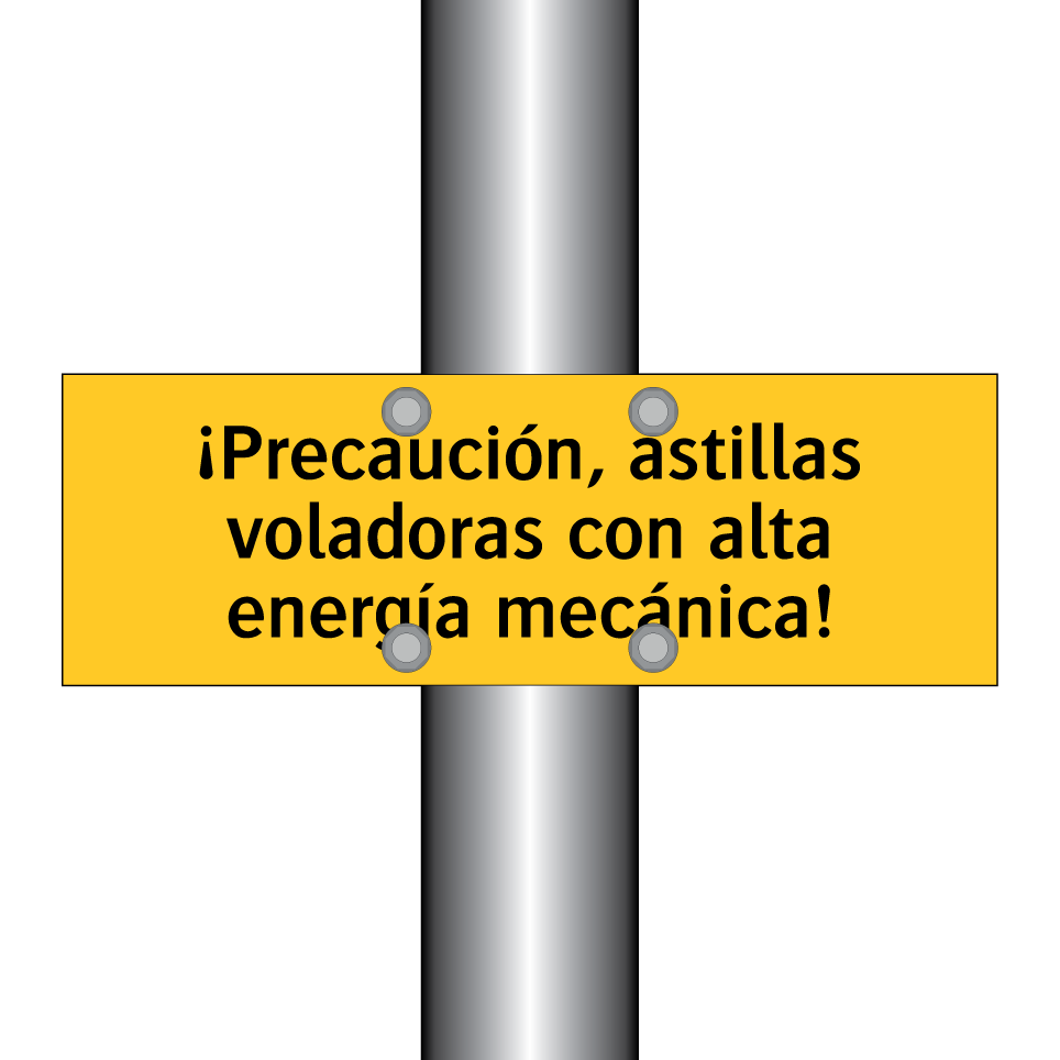 ¡Precaución, astillas voladoras con alta energía mecánica!