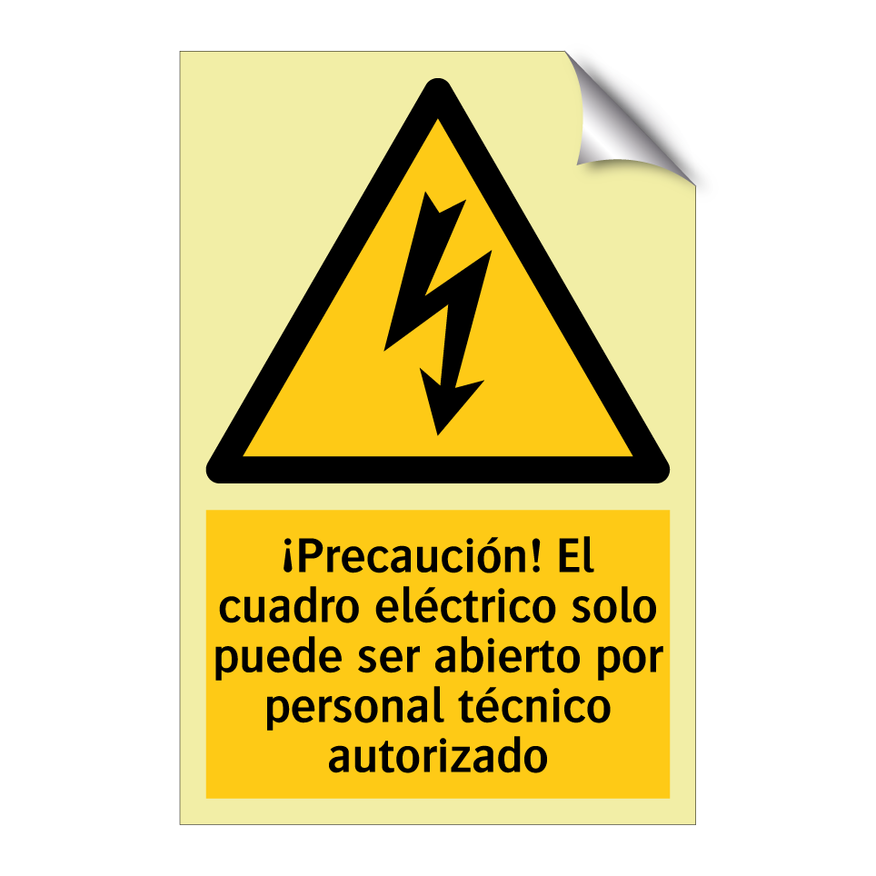 ¡Precaución! El cuadro eléctrico solo puede ser abierto por personal técnico autorizado