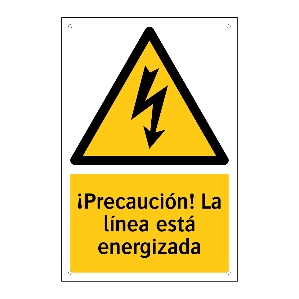 ¡Precaución! La línea está energizada
