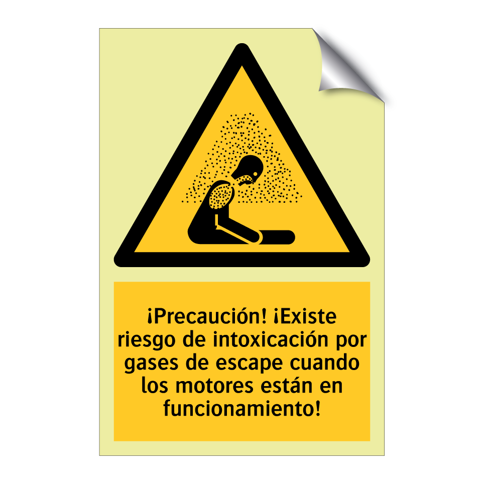 ¡Precaución! ¡Existe riesgo de intoxicación por gases de escape cuando los motores están en funcionamiento!