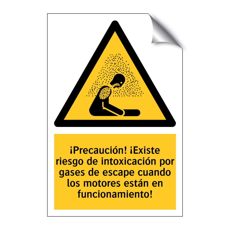 ¡Precaución! ¡Existe riesgo de intoxicación por gases de escape cuando los motores están en funcionamiento!