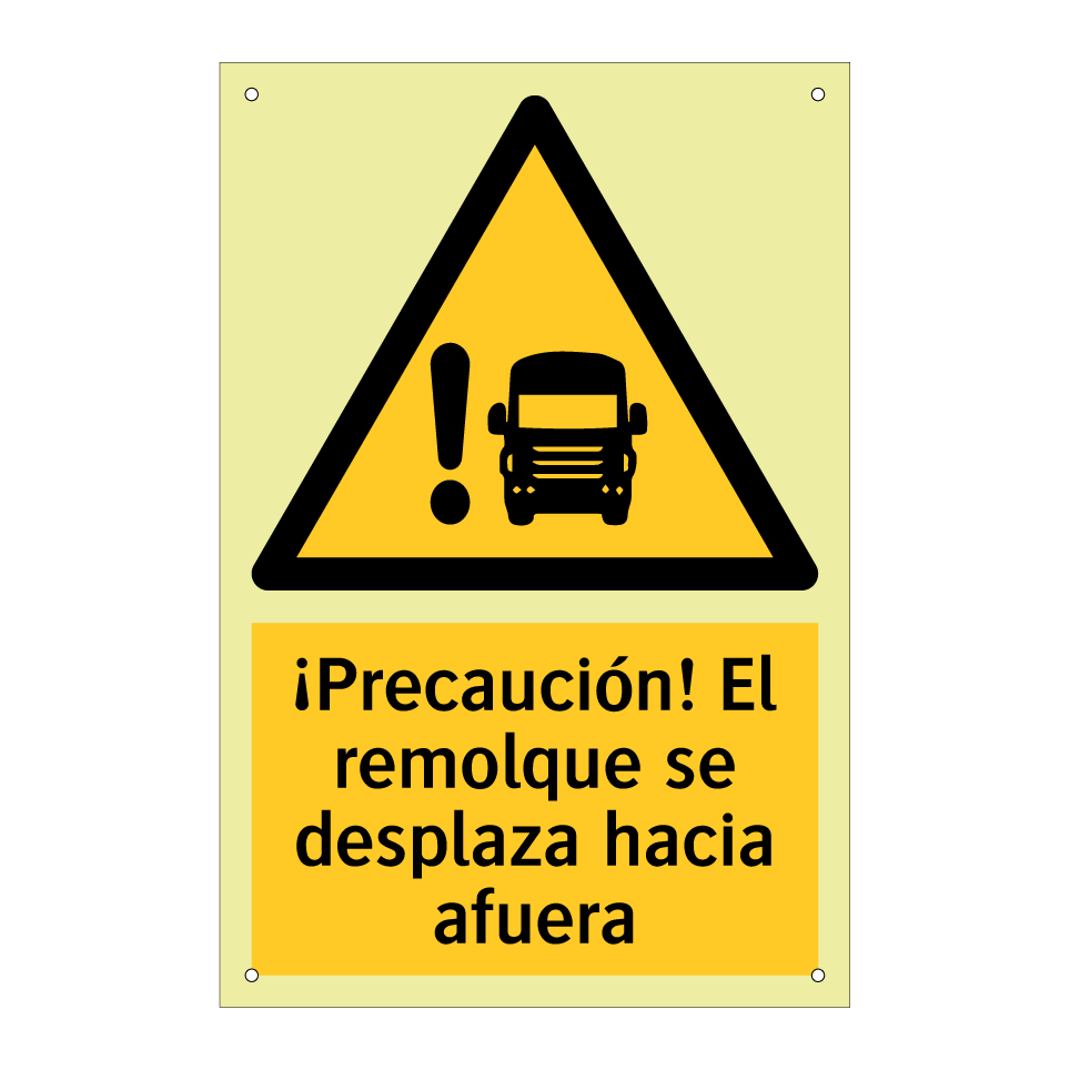 ¡Precaución! El remolque se desplaza hacia afuera