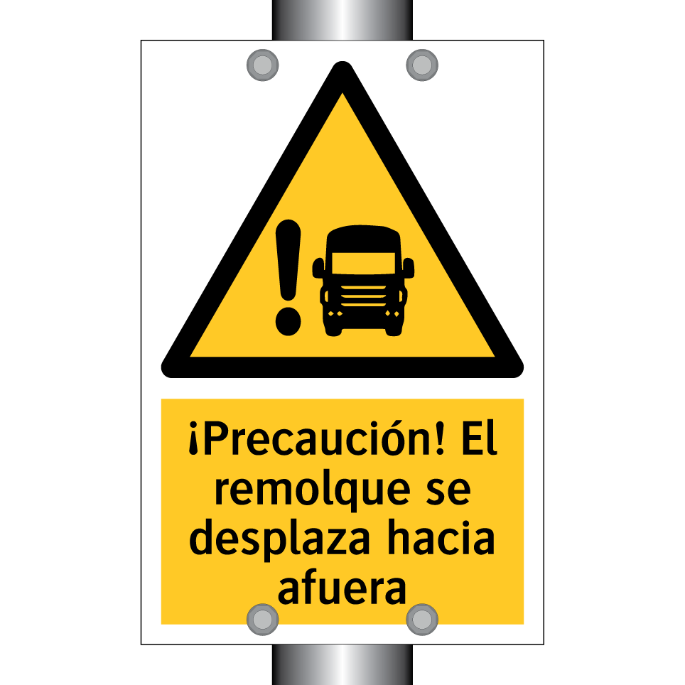 ¡Precaución! El remolque se desplaza hacia afuera