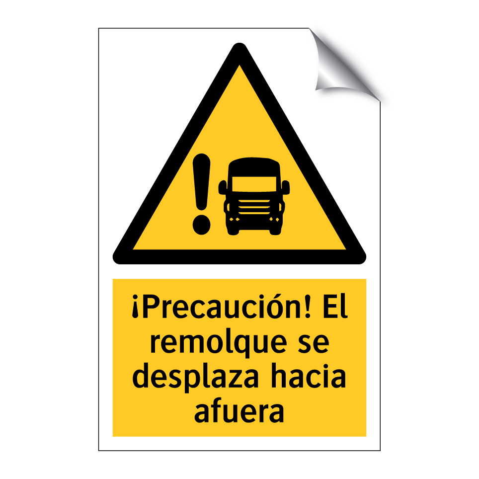 ¡Precaución! El remolque se desplaza hacia afuera