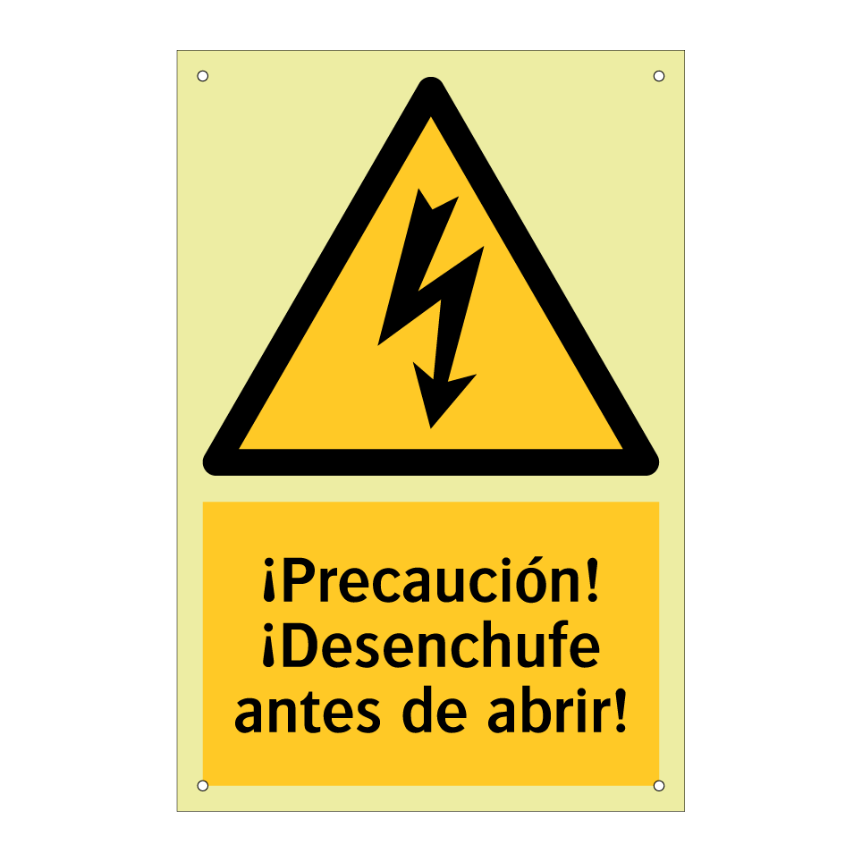 ¡Precaución! ¡Desenchufe antes de abrir!