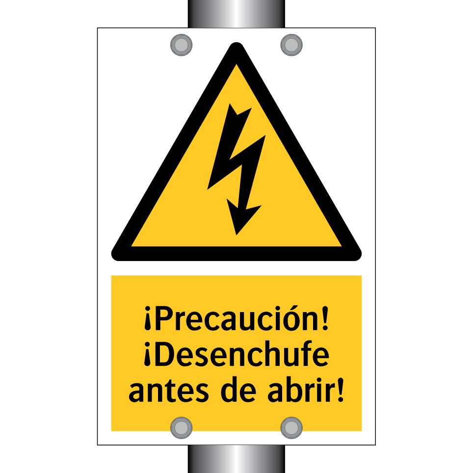 ¡Precaución! ¡Desenchufe antes de abrir!