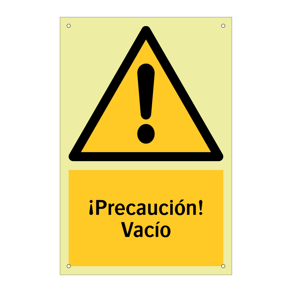 ¡Precaución! Vacío