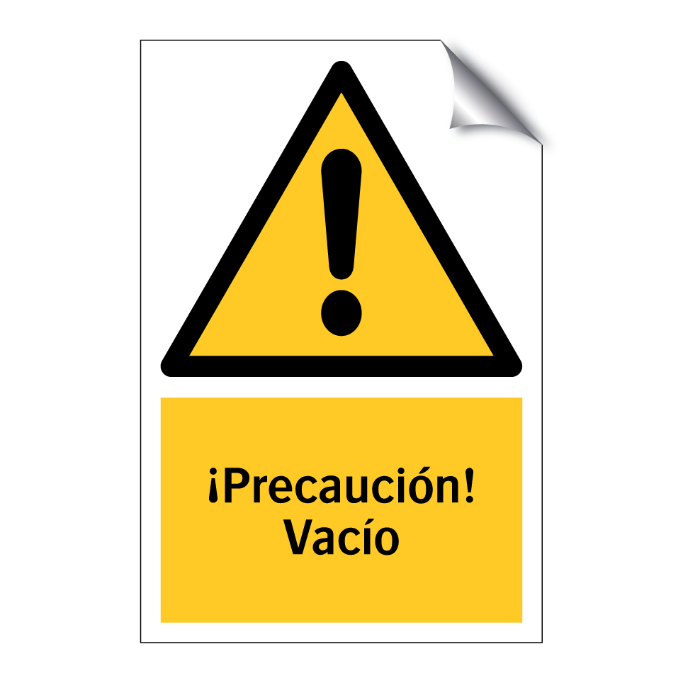¡Precaución! Vacío