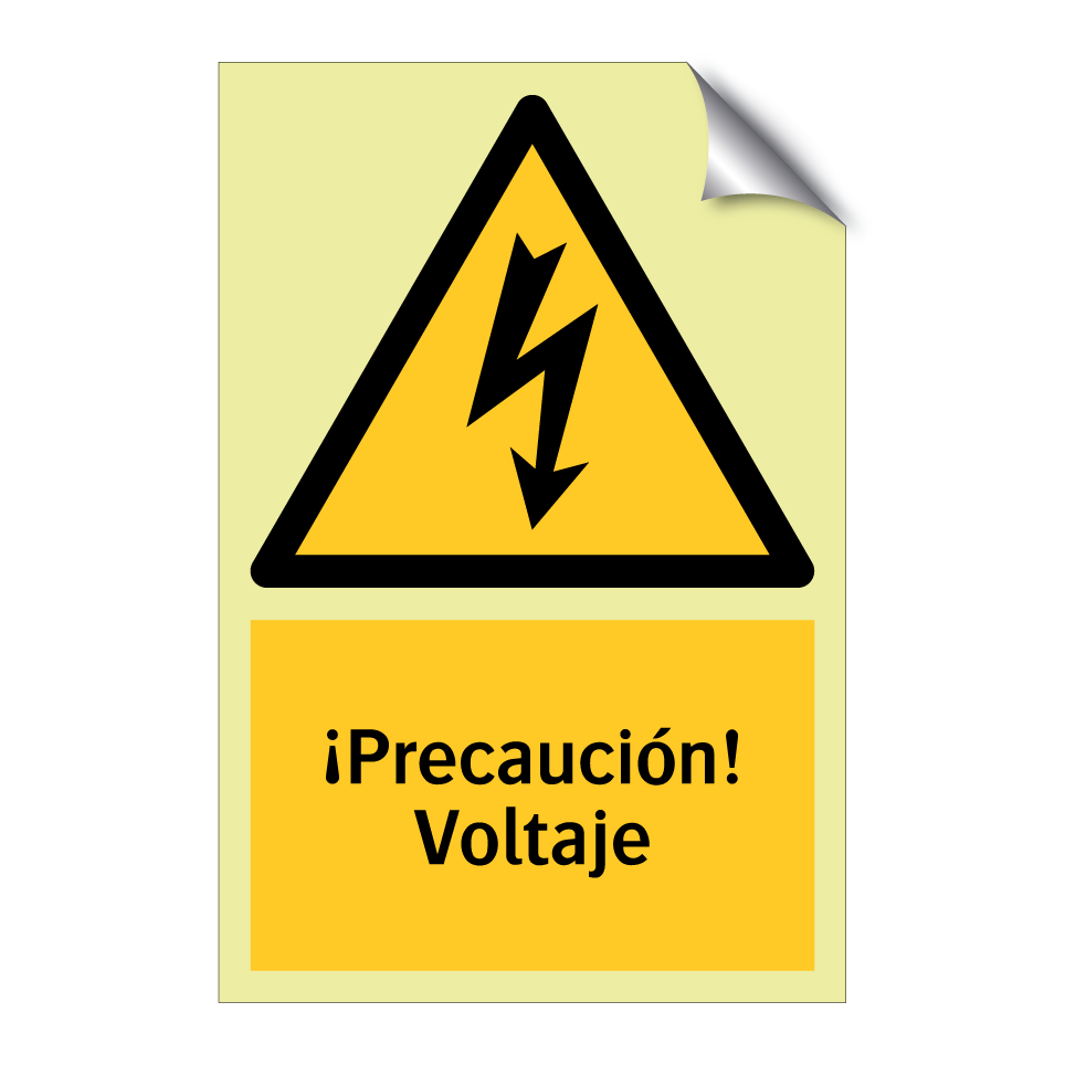 ¡Precaución! Voltaje