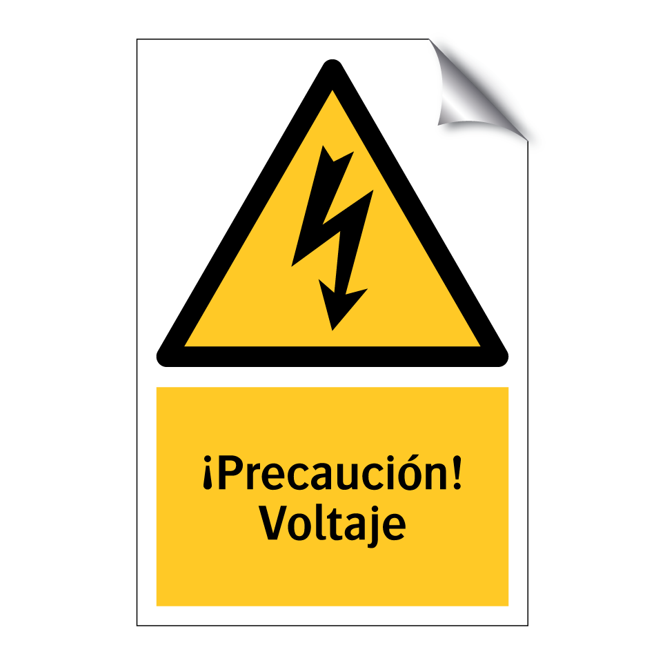 ¡Precaución! Voltaje