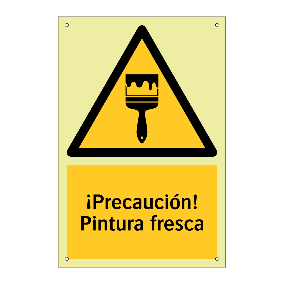 ¡Precaución! Pintura fresca
