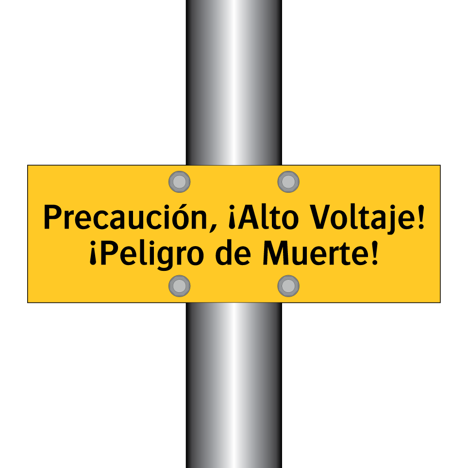 Precaución, ¡Alto Voltaje! ¡Peligro de Muerte!